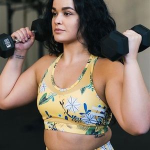 ZYIA floral reflective Light n Tight Bra